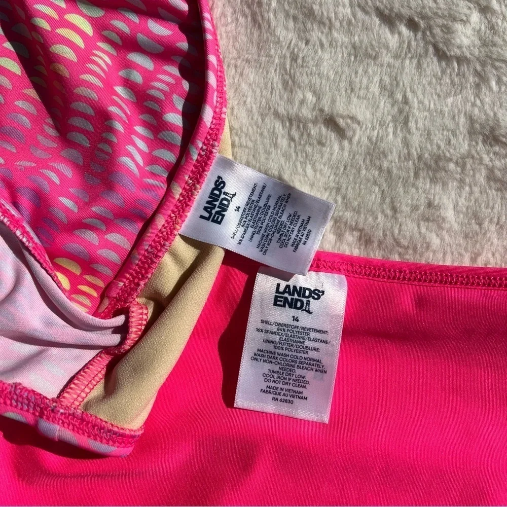 Lands End Girls Halter Swim Top and Swim Skirt